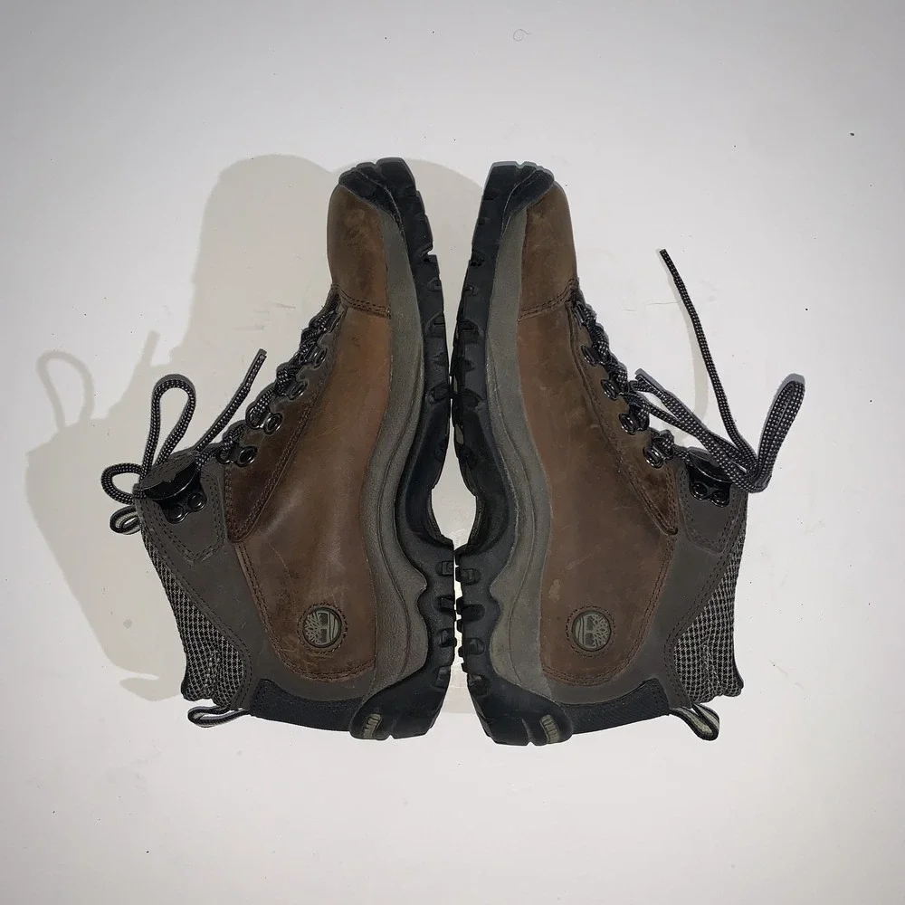 Timberland Boots Mens 7 Brown Leather Hiking Ankle Trail Outdoor 81694